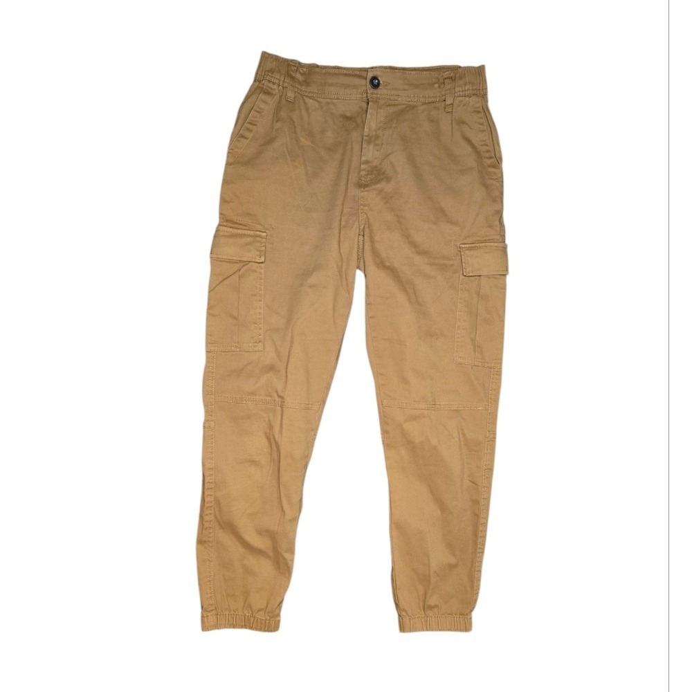 AERO High Rise Cargo Joggers Tan — Minimal‎ Normcore Utility Size M Neutral - Picture 3 of 8